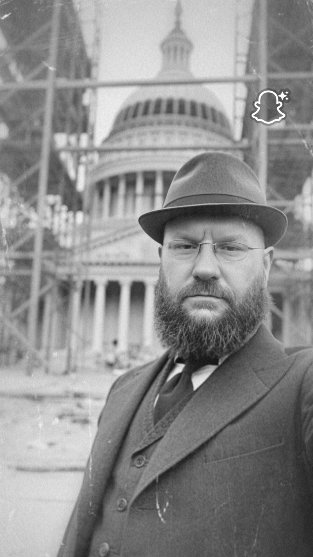 W. Wade Hood in front of capital building